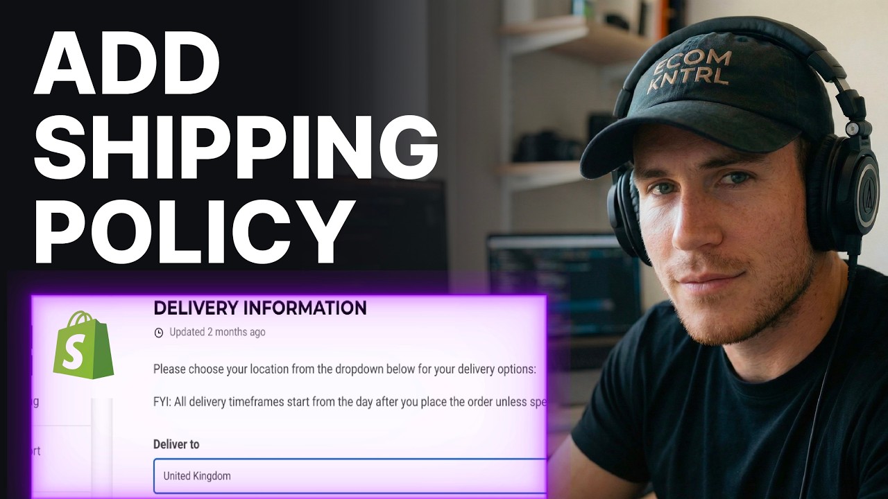 How to Add Shipping Policy on Shopify (2026) | Policies