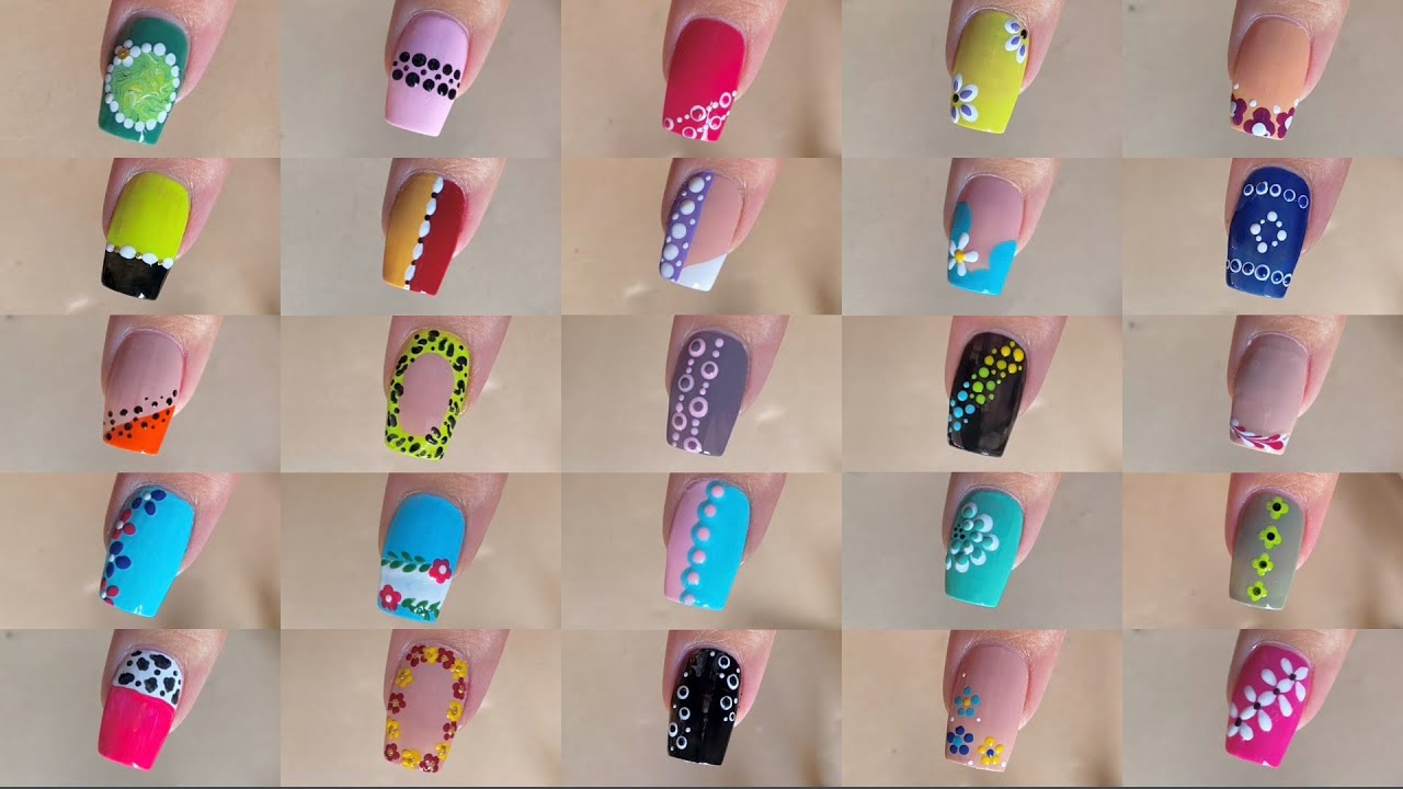 50+ Easy nail art designs with household items || Huge nail art designs compilation for beginners