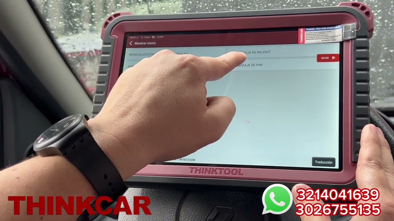 Scanner automotriz THINKCAR platinum thinktool capacitación diagnosis Renault Logan 2012 reset