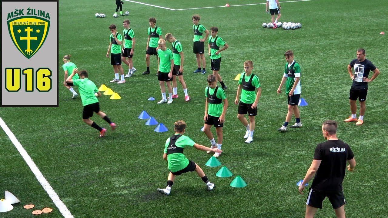 Akadémia MŠK Žilina U16 - TRÉNING s loptou | futbalové ihrisko Strážov