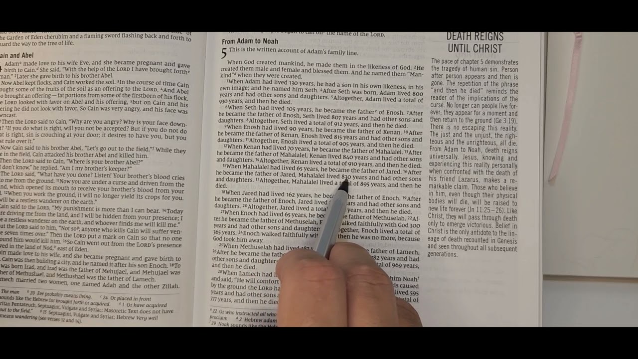 Day  | Genesis 4–7 | One Year With God (Chronological Bible Reading)