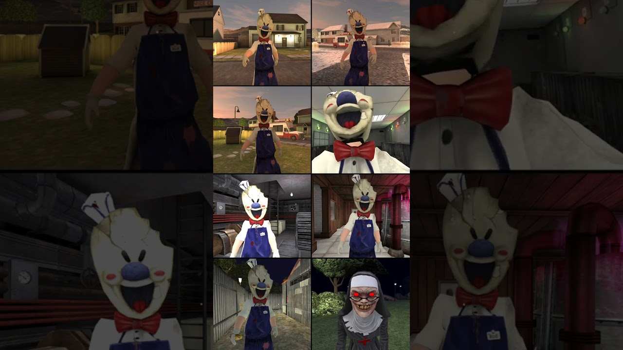 Ice Scream 1 vs 2 vs 3 vs 4 vs 5 vs 6 vs 7 vs 8 #icecream #horrorgames