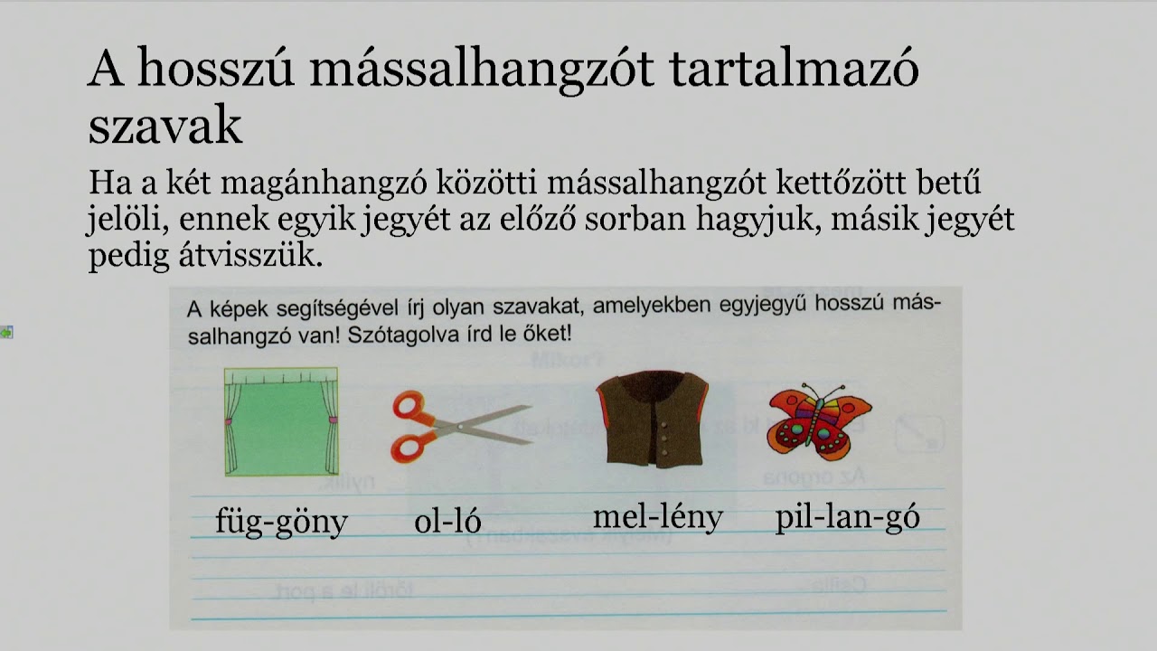 Az elválasztás szabályai (gyakorlás)