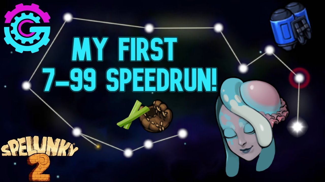 My First 7-99 Speedrun in Spelunky 2 (Celeritas Cosmic Ocean)