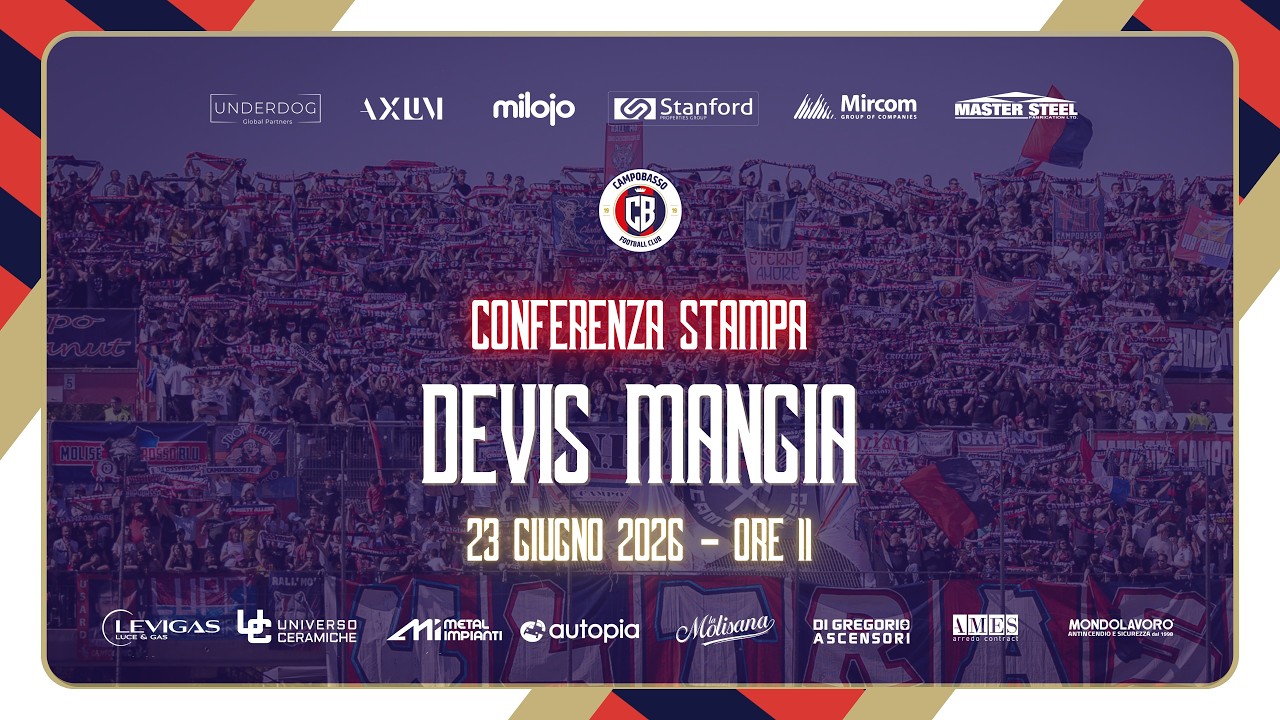 CBTV LIVE | CONFERENZA STAMPA | Presentazione Devis Mangia | Allenatore Campobasso FC