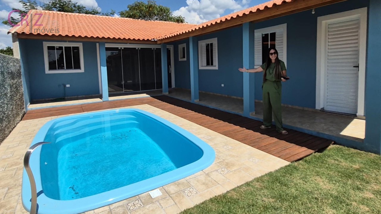 Cod.770- Casa de Campo de 250 m², lote plano todo murado, construção de 120 m², R$ 299 mil reais.