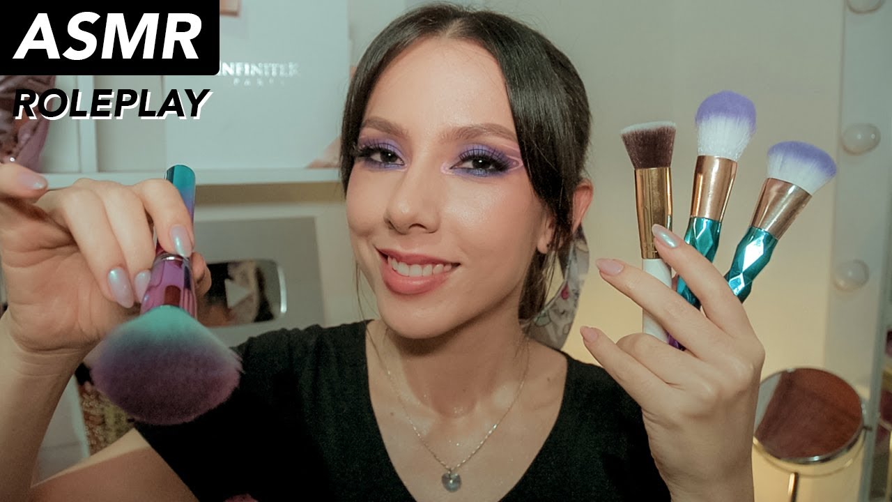 ASMR te maquillo natural para una cita | Roleplay