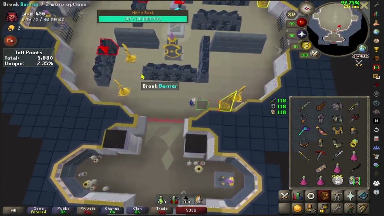 toa 400 no shadow no dps specs 25:55