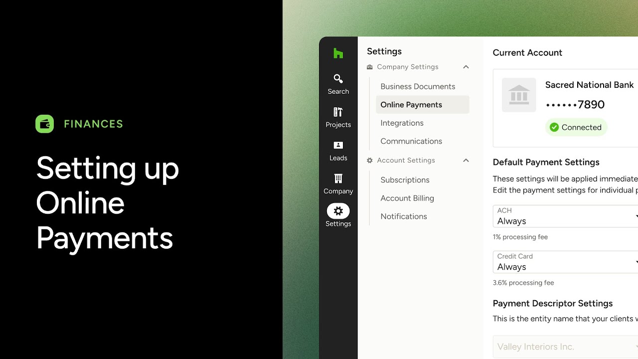 Setting up Online Payments