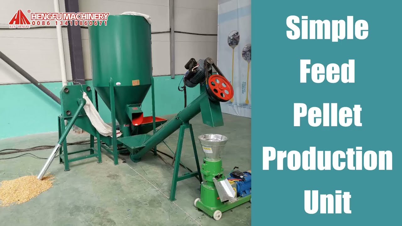 Small-scale household feed production line