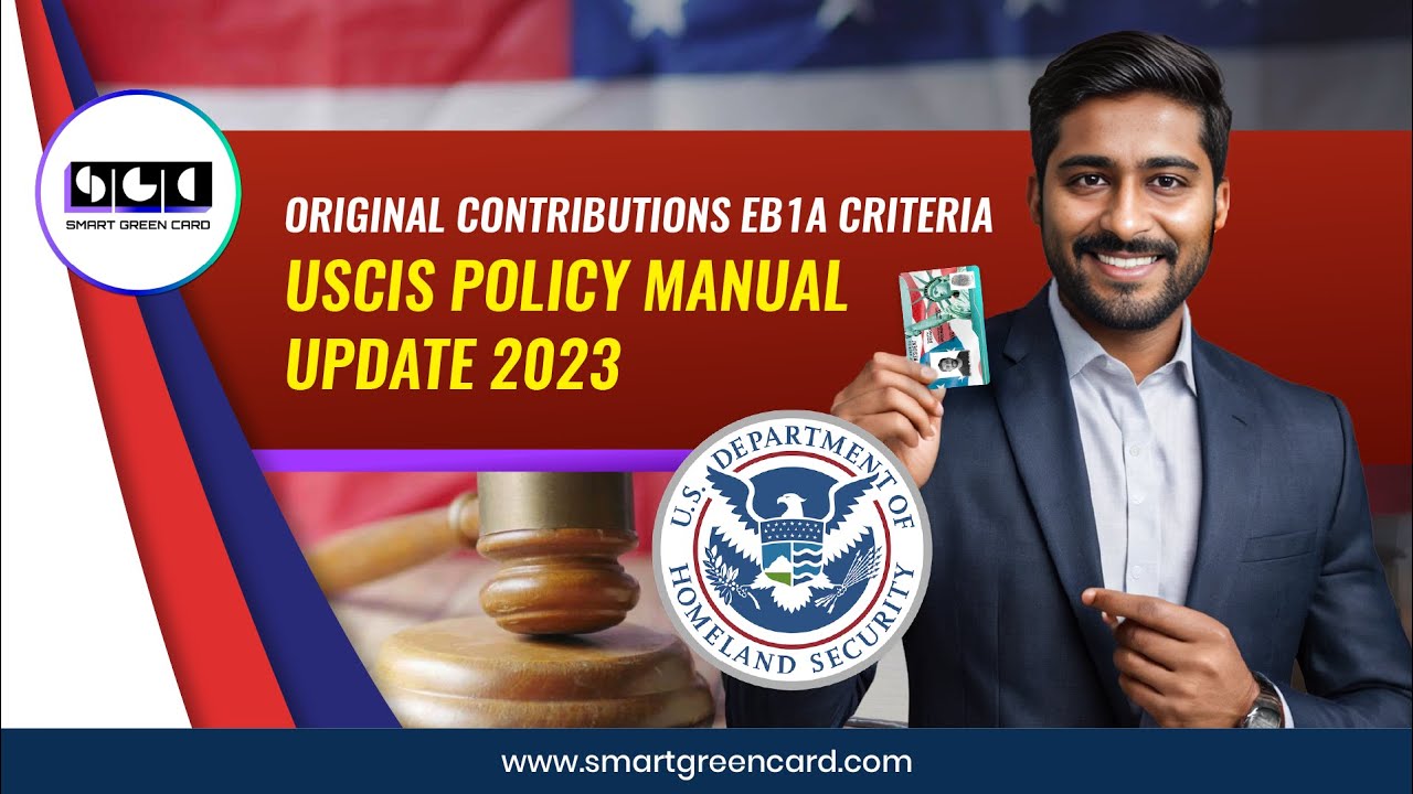 What are the Original Contributions EB1A Criteria? | USCIS Policy Manual Update 2023 | SGC