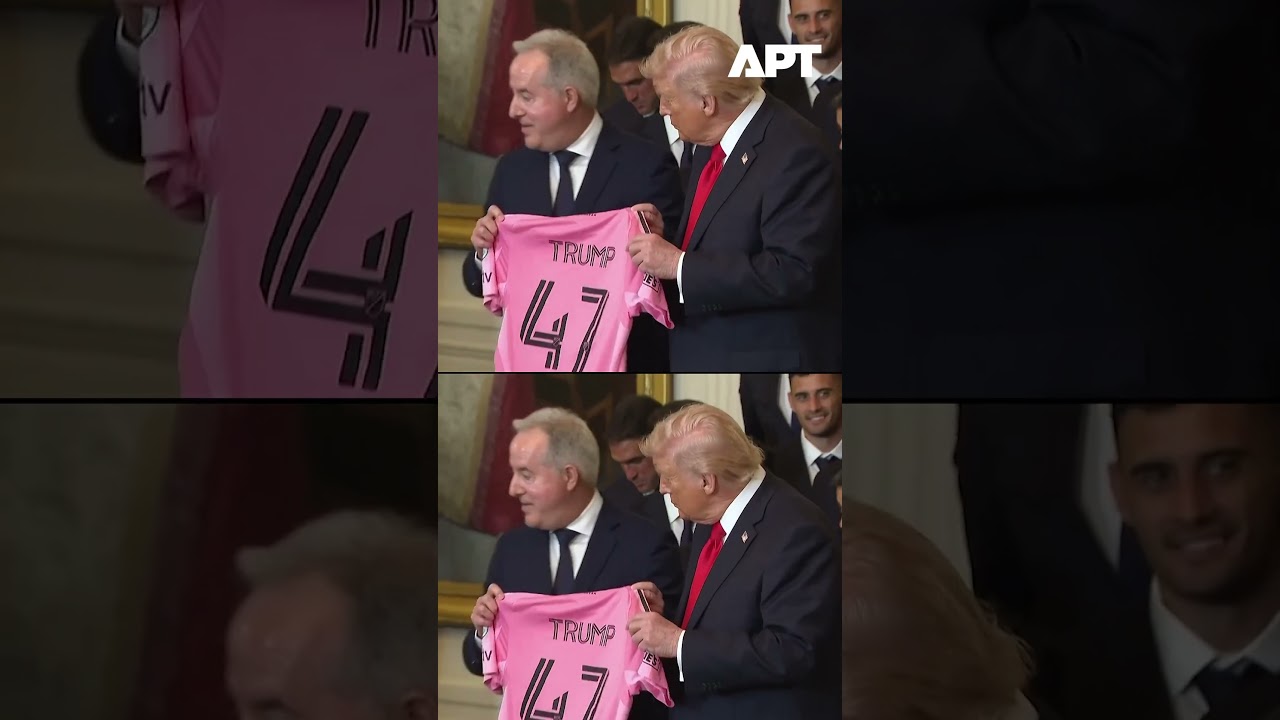 Trump Receives Inter Miami Shirt, Trophy Ball From Messi | APT