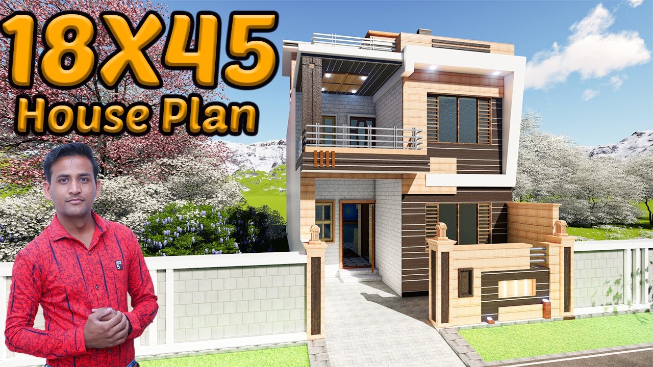 18x45 house plan with interior & elevation || 18x45 build your dream house