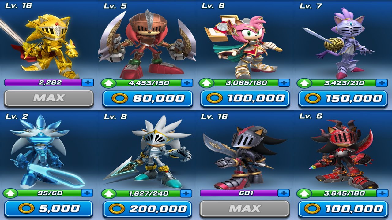 Sonic Forces Speed ​​Battle - Битва всех 8 рыцарей: Chrono Silver New Knight (android, ios) Геймп...