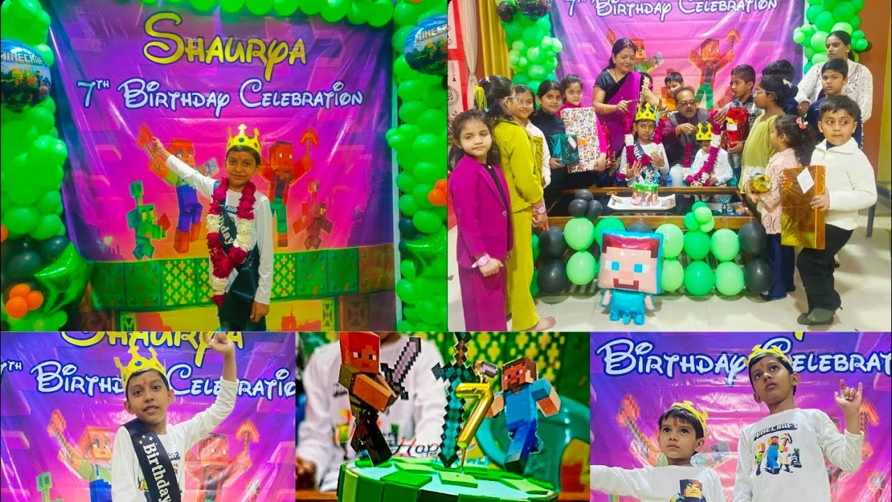Shaurya's 7th birthday celebration| Theme - Minecraft |  