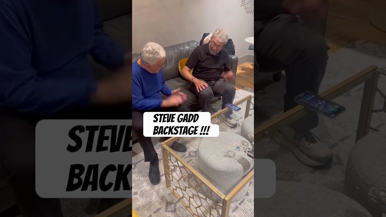 Steve Gadd Backstage rehearsing a lick!! #stevegadd #drummer #drums #luisconte #jamestaylor