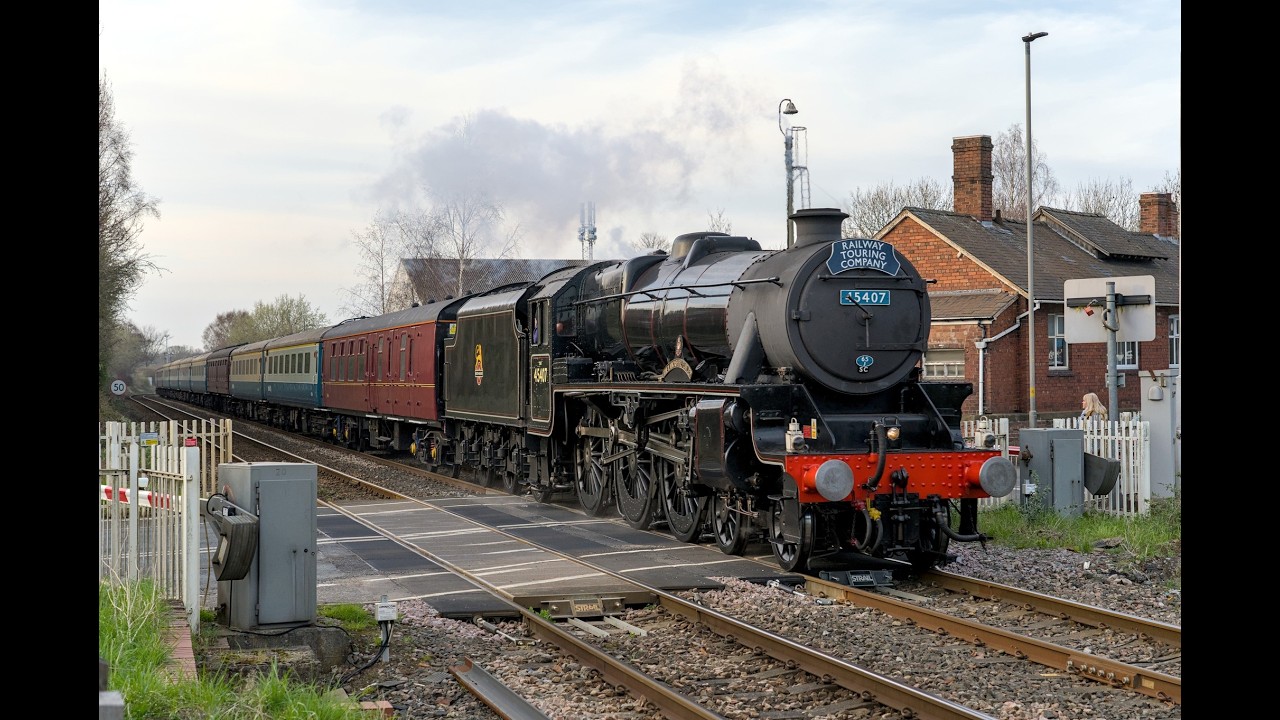 The Whitby Flyer with black 5 45407 on the 1Z54 through the beautiful Esk Valley and return.
