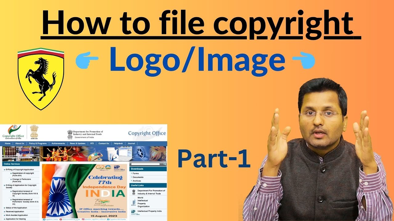How to file copyright for LOGO/IMAGE in India | Logo Copyright Registration process | Part-1