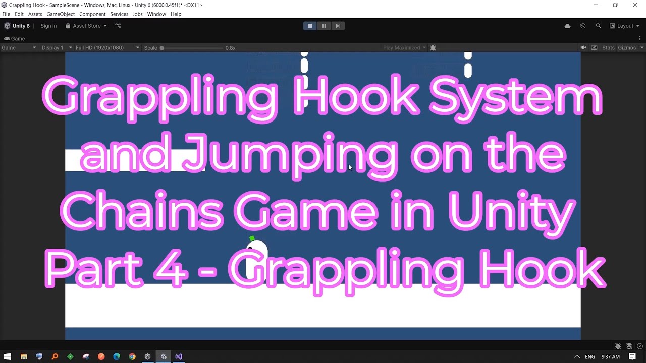 Grappling Hook System and Jumping on the Chains Game in Unity Part 4 - Grappling Hook