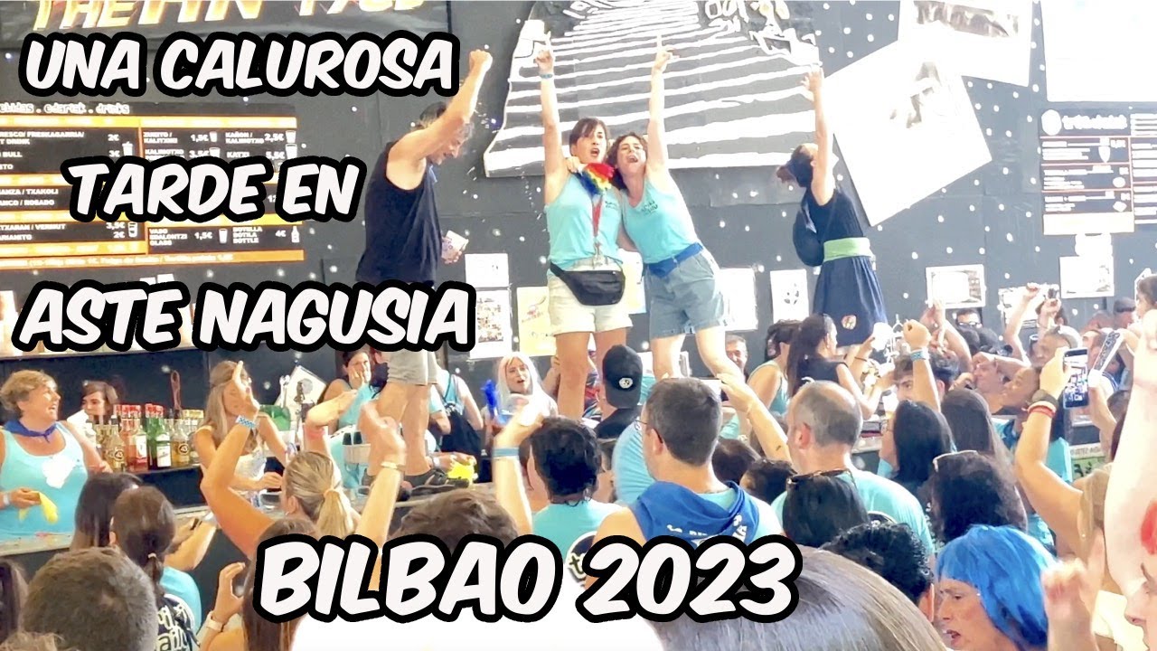 Una calurosa tarde en la Aste Nagusia. Bilbao Walk. 23 Agosto 2023.