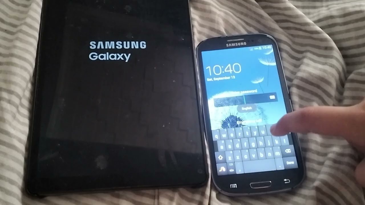 Samsung Galaxy tab a7 lite and Samsung Galaxy S3 startup and shutdown 