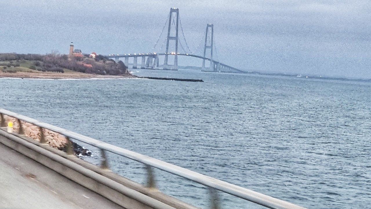 Denmark 4K60 DC The Great Belt Bridge The Longest Suspension Bridge in Europe