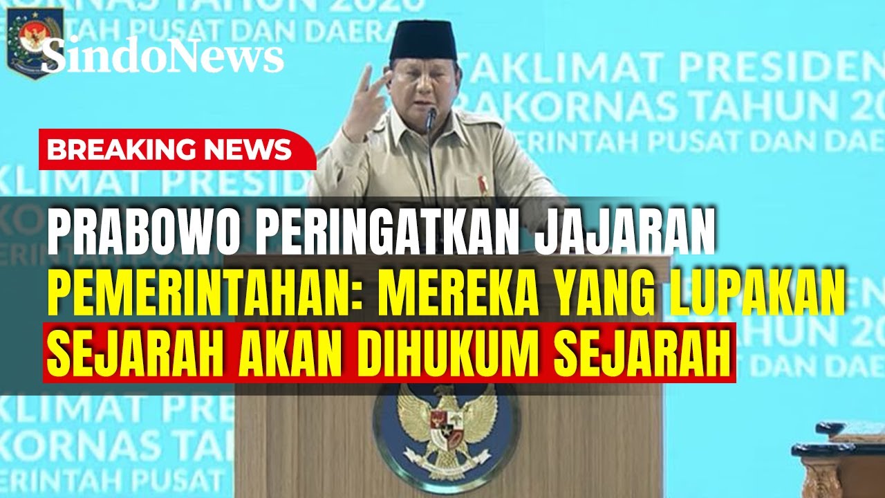Prabowo Ingatkan Pemimpin Tak Boleh Lupakan Sejarah: Akan Dihukum, Terbelit Kesalahan Masa Lalu