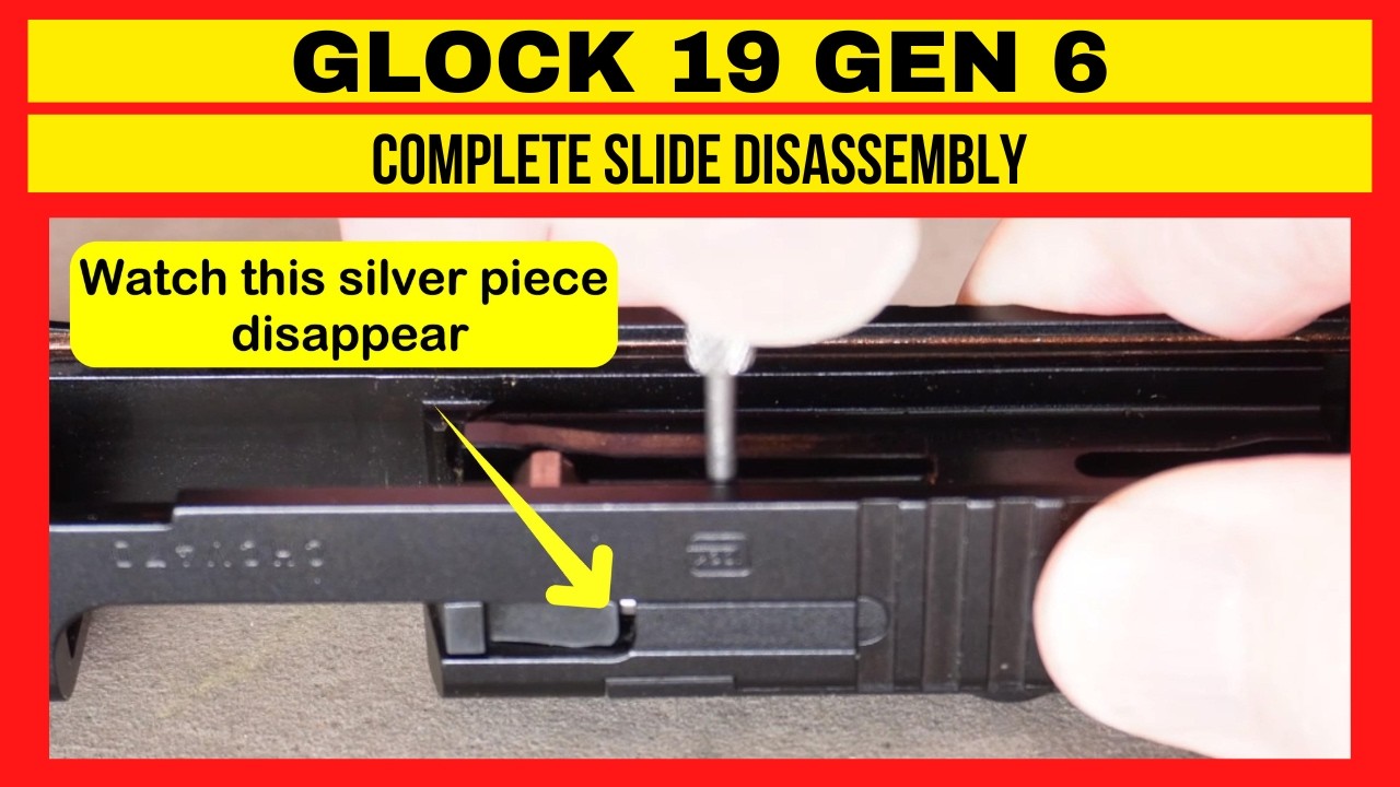 Полная разборка затвора Glock 19 Gen 6: экстрактор, ударник и другое