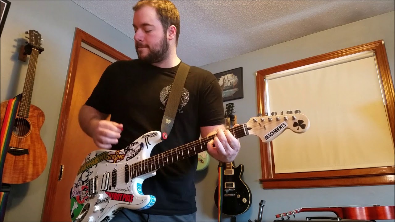 Blink 182 - Wasting Time Guitar Cover with the Sticker Strat