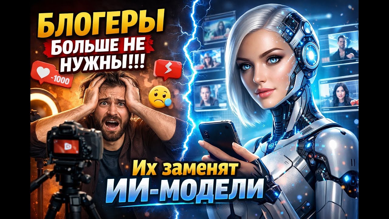 БЛОГЕРЫ БОЛЬШЕ НЕ НУЖНЫ!!! Их заменят ИИ-модели