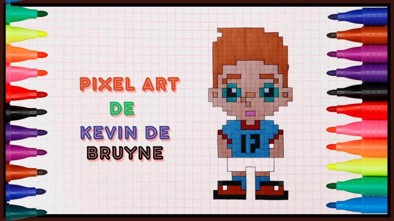 Como Dibujar a KEVIN de BRUYNE versión CARICATURA en pixel art Tutorialpaso a paso#como#pixelar#draw