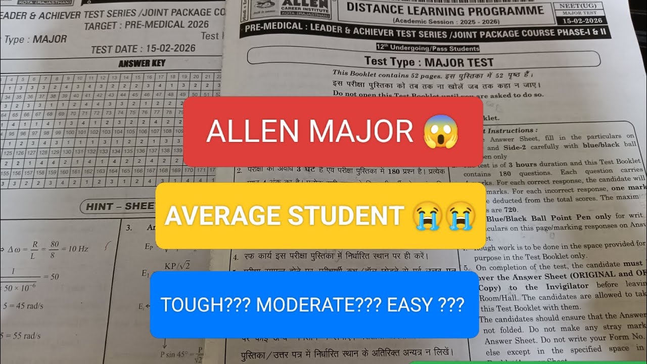 MAJOR 03 ALLEN 😭#allen #neet #education 
