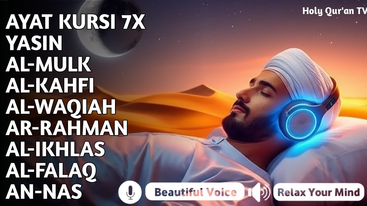 Quran Recitation in A Peaceful Voice I Alfatiha, Ayatul Kursi, Yasin ,Arrahman ,AlWaqiah