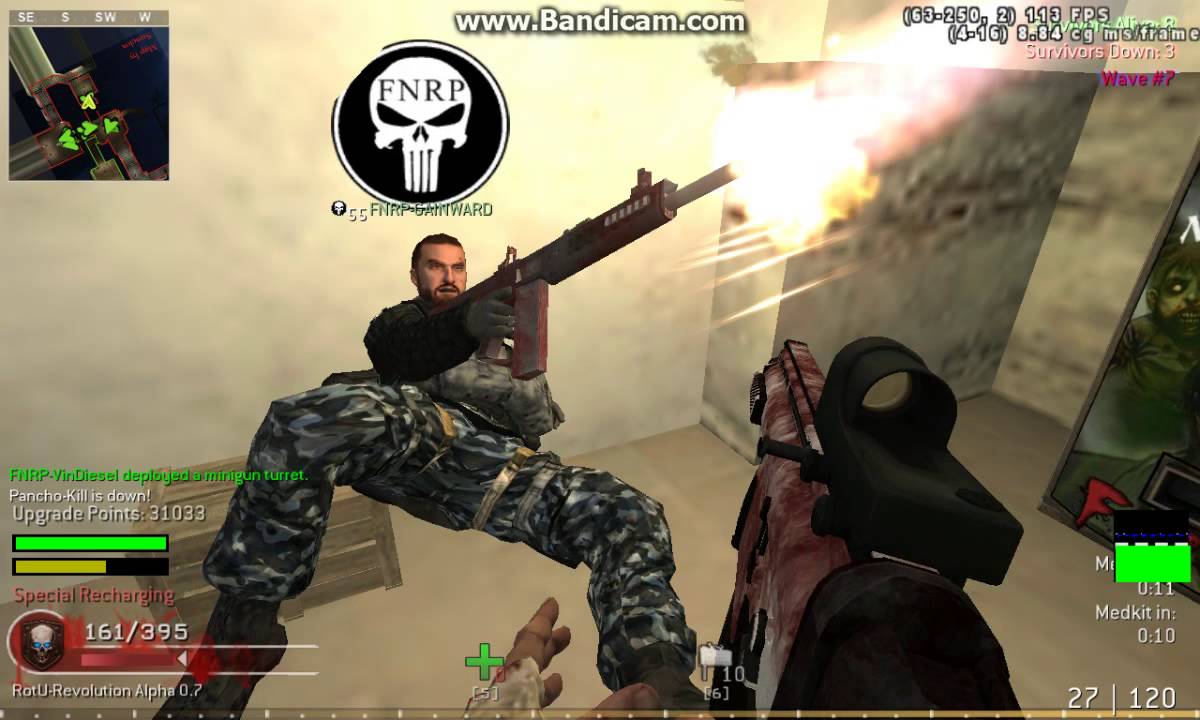 COD4 - FNRP Double XP Rotu Revolution Zombies 0.7 GAMEPLAY (Wave 7)