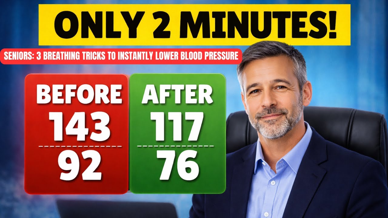 SENIORS: 3 Breathing Tricks to Instantly Lower Blood Pressure ❤️ Calm Your Body Naturally