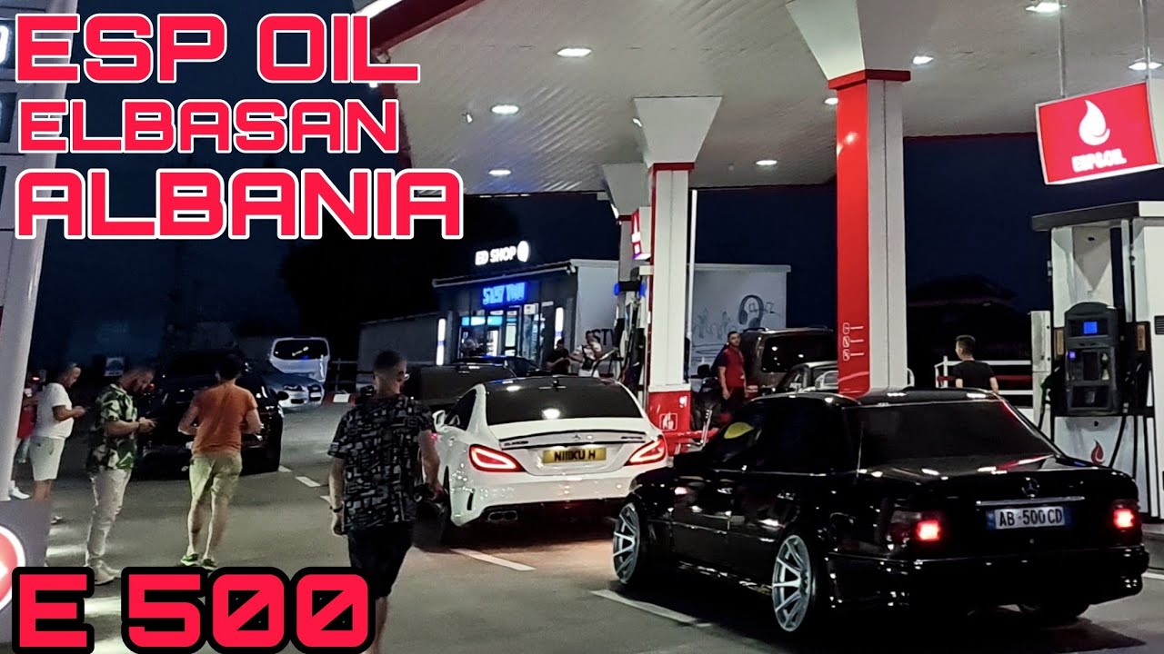 BURNOUT | ESP OIL Car Meeting [Elbasan Albania] W124 E500 V8 M113