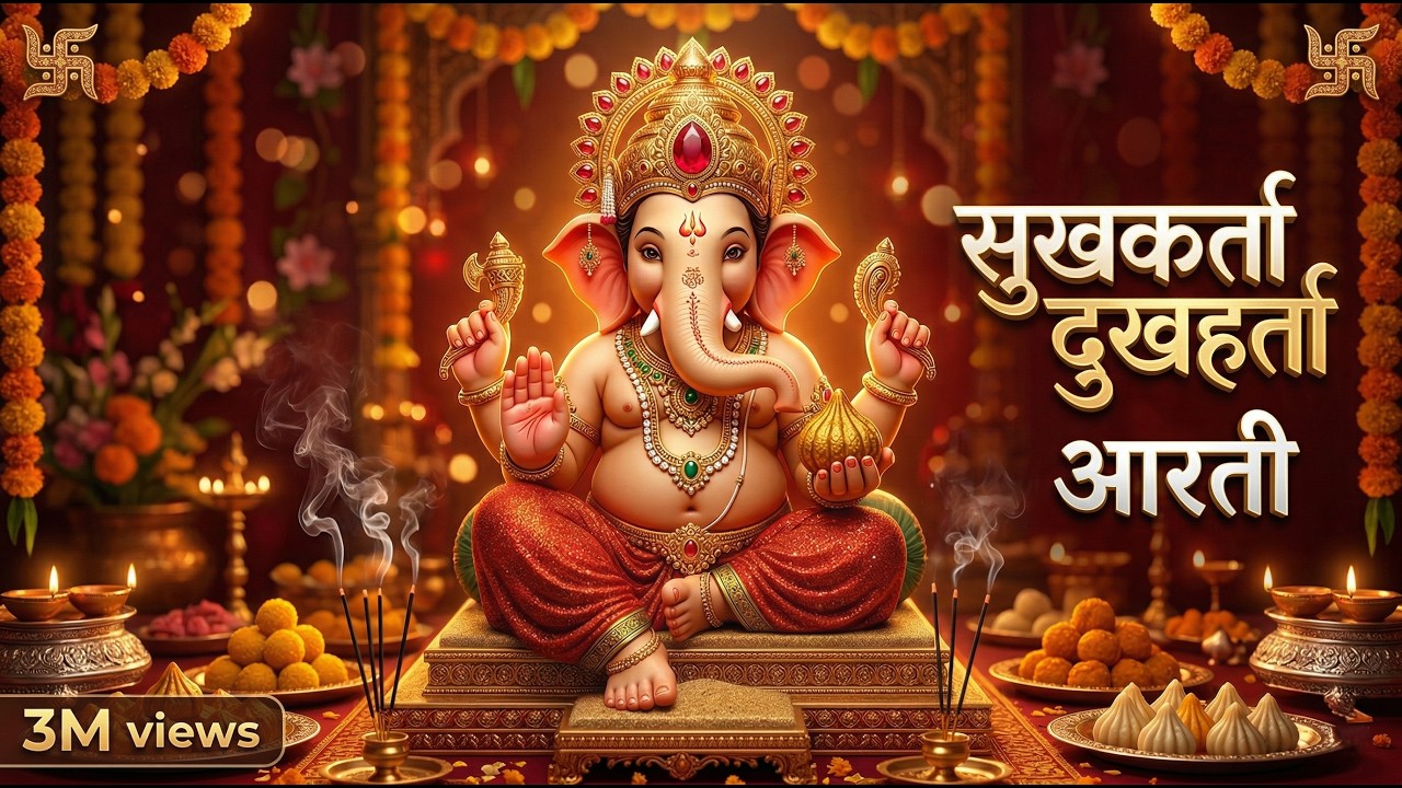 Shri Ganesh Aarti | Sukh Karta Dukh Harta | सुखकर्ता दुःखहर्ता | Bhakti Song