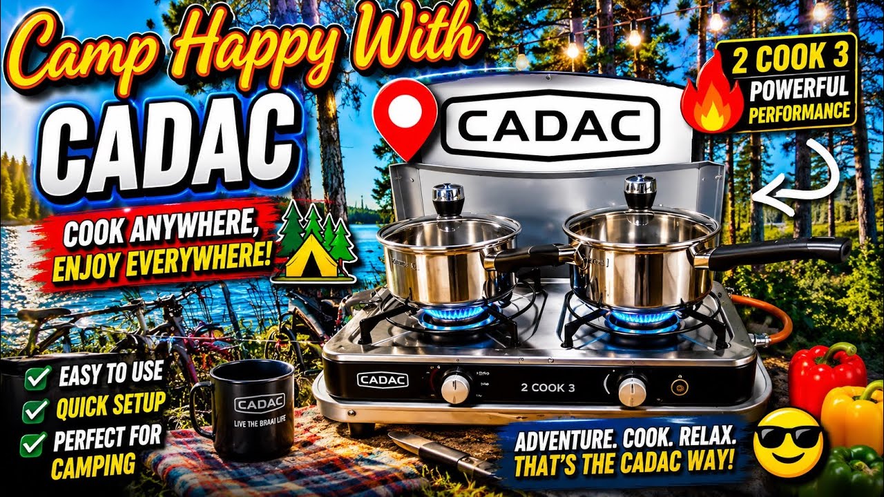Cadac Dometic 2 Cook 3 Lightweight 2-Burner Cooking Stove Camping Motorhome Caravan