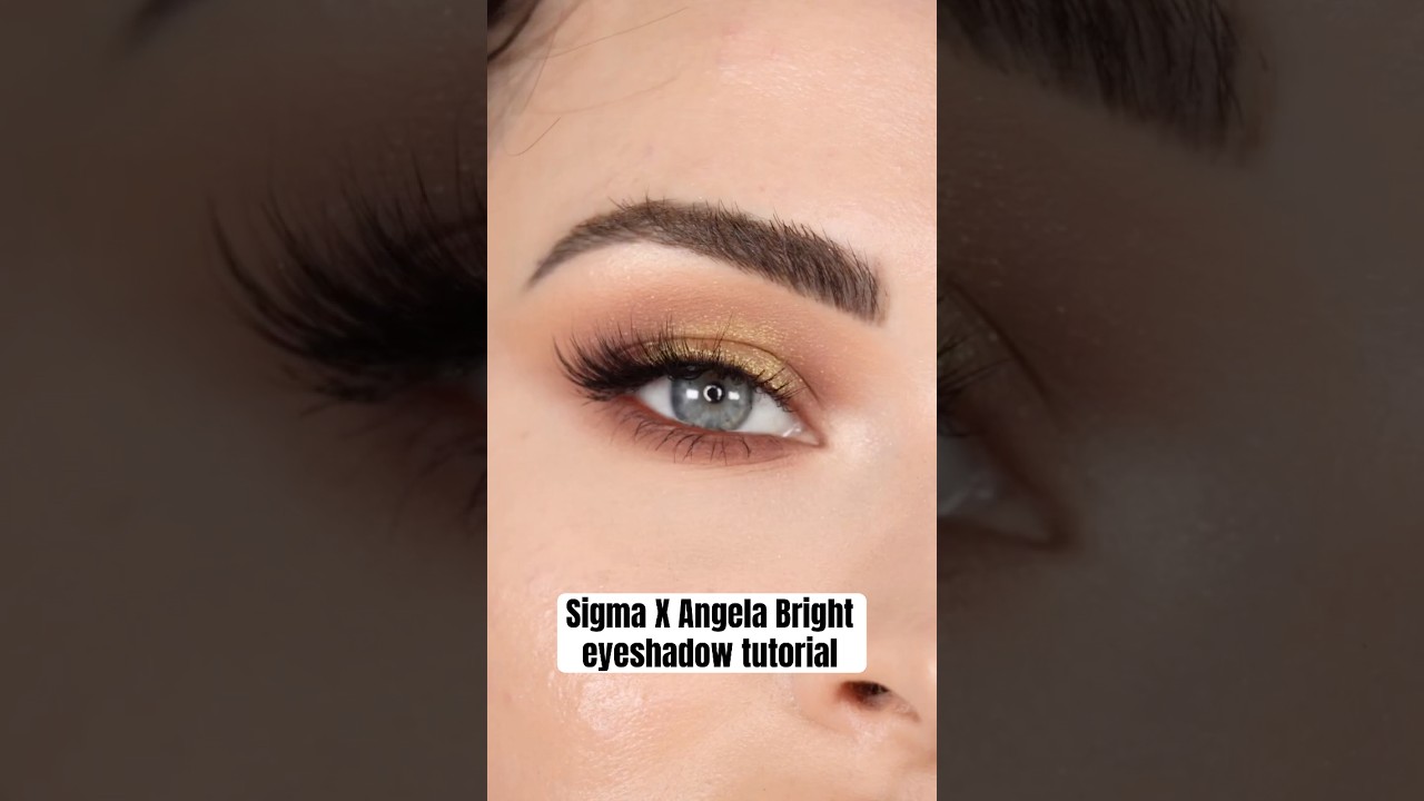Warm golden eyeshadow tutorial with Sigma x Angela Bright palette #eyeshadowtutorial #sigmabeauty