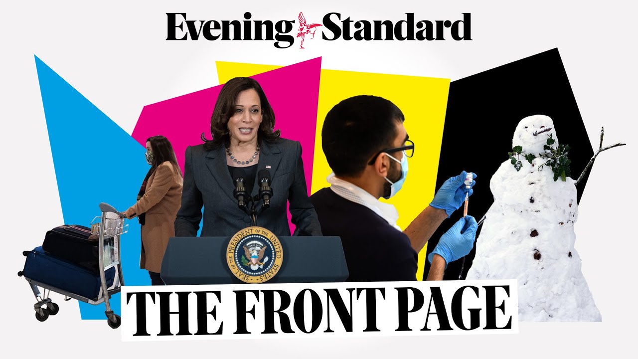 The Front Page: Oxford vaccine works on Kent strain; more UK snow; Kamala Harris 'glass ceiling' art