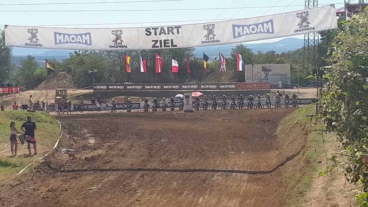 Kasbach-Ohlenberg EM 2022 Motocross 85 ccm Start und erster Sturz