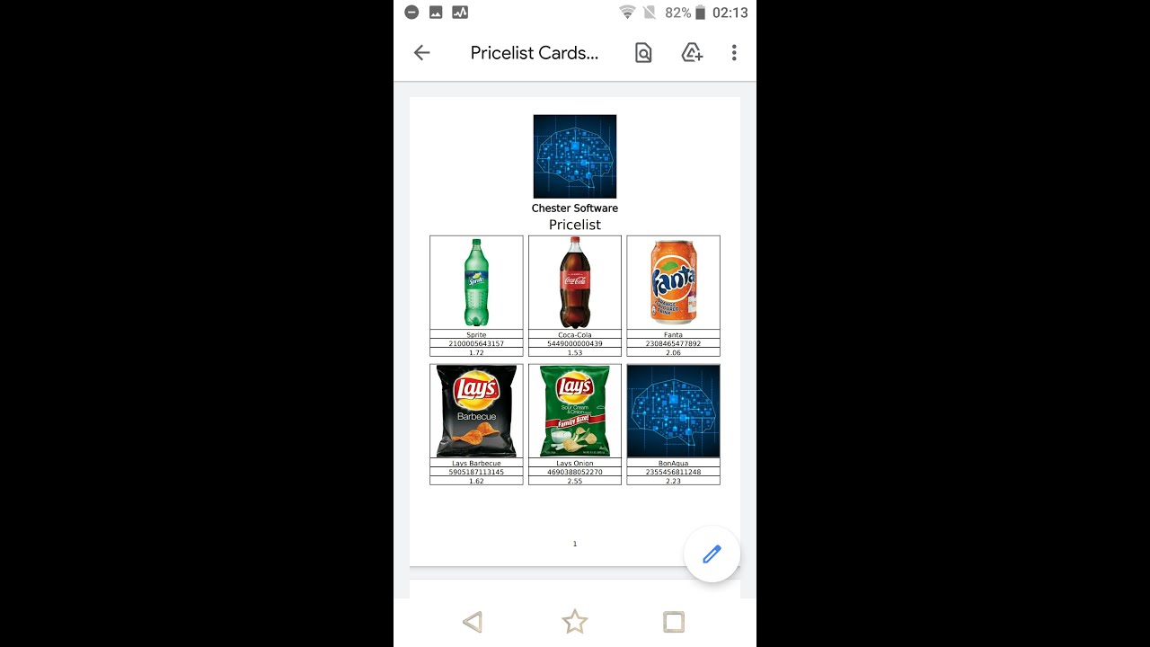 Printing capabilities in the 'Stock and Inventory' Android application