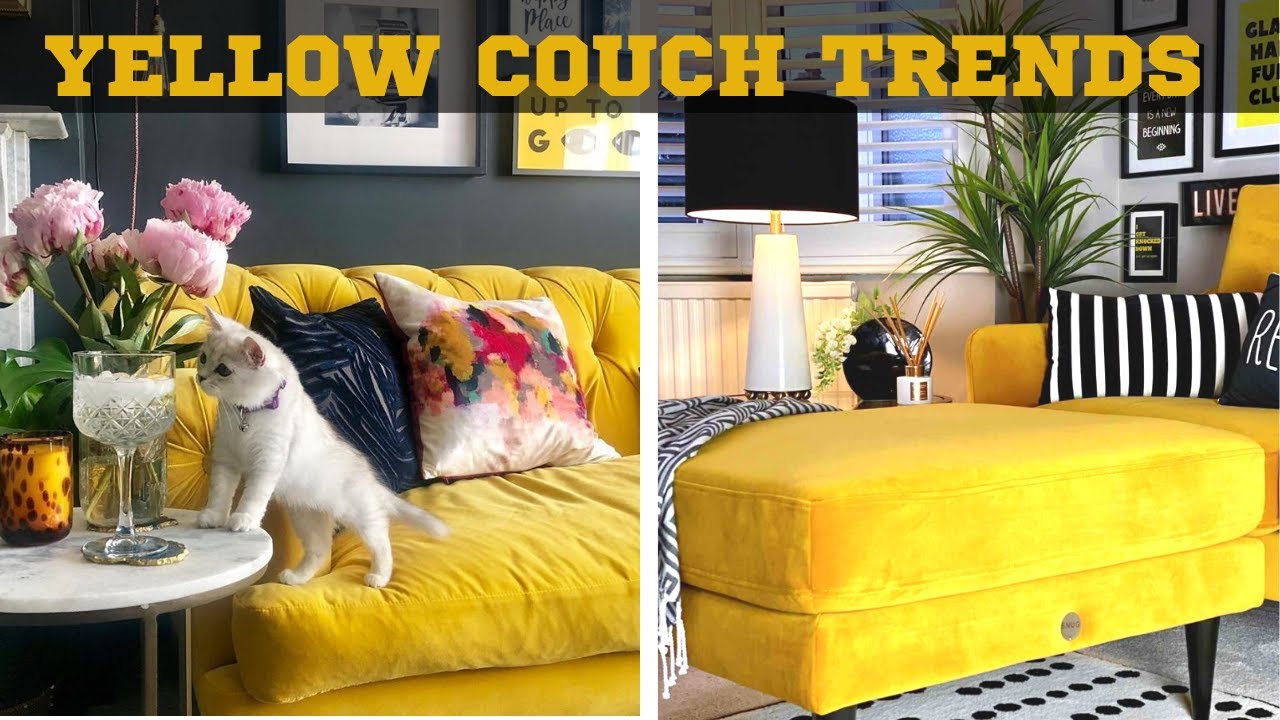 2023 Top 50 Modern Living Room Design Ideas// Yellow couch //  Home Interior Design Ideas