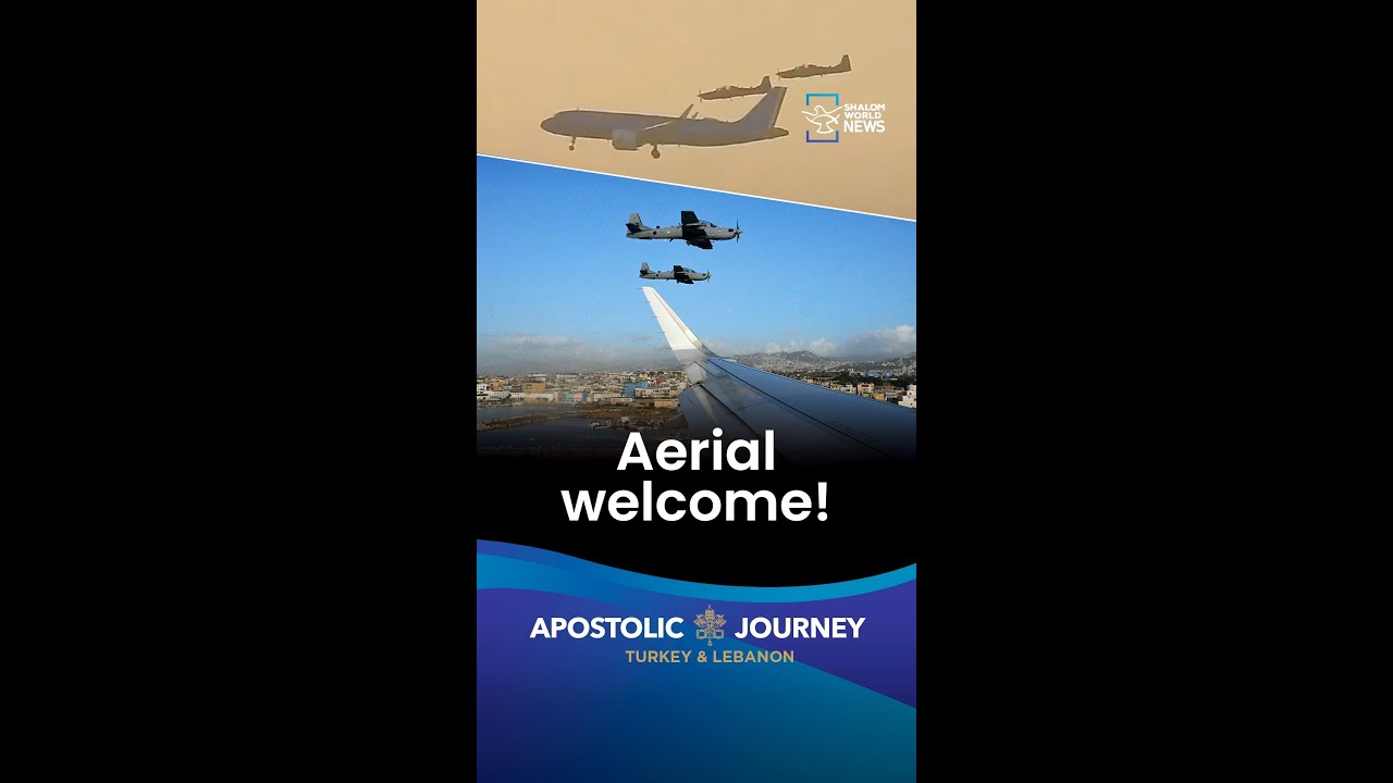 Lebanon honors Pope Leo’s visit by escorting his papal plane