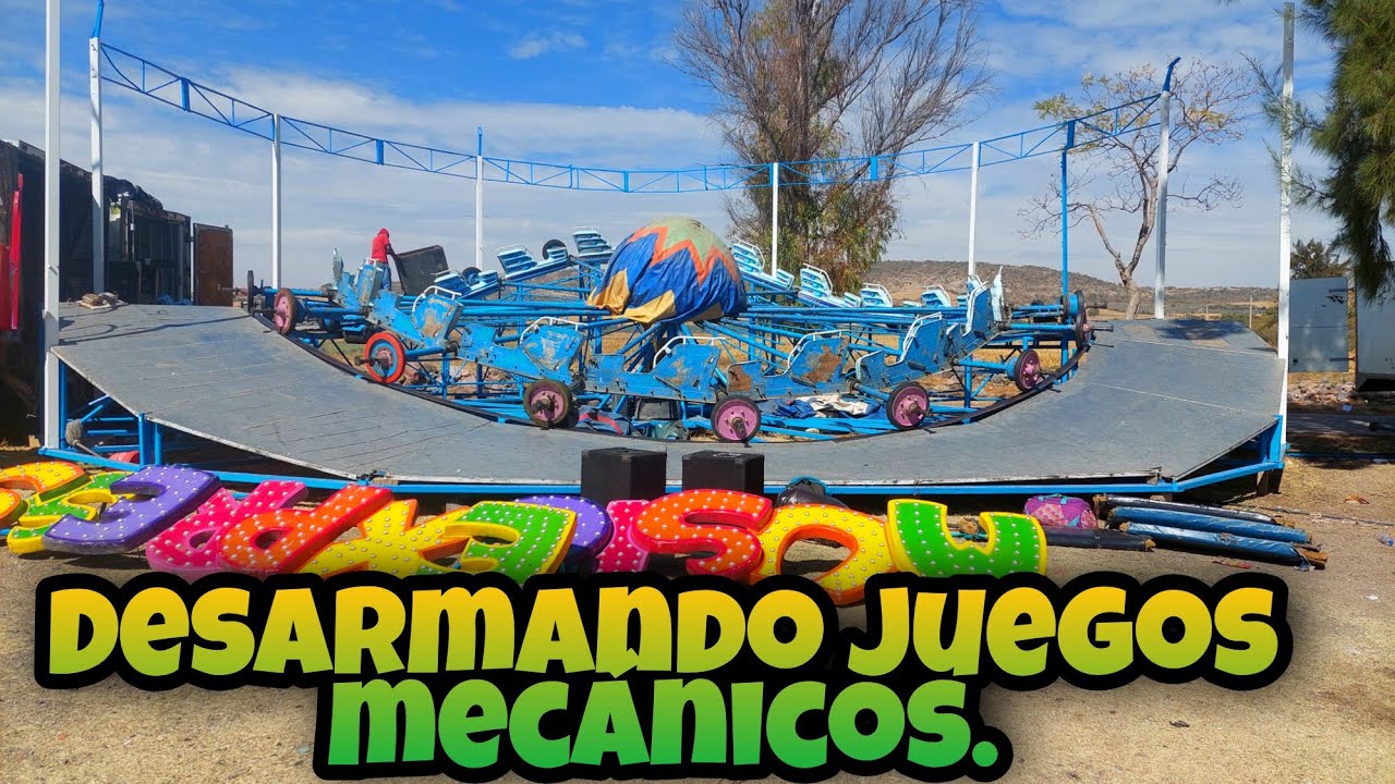 Desarmando el HYMALAYA EXPRES MUSICAL, Es Un trabajo Duro. juegos mecánicos, Diversiones Sánchez.