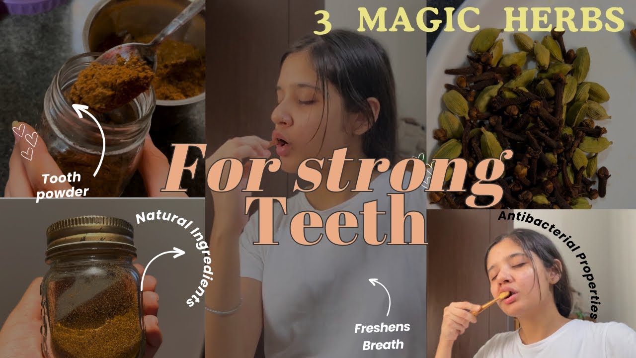 Homemade Tooth Powder (3 Magic Herbs for strong teeth☘️)
