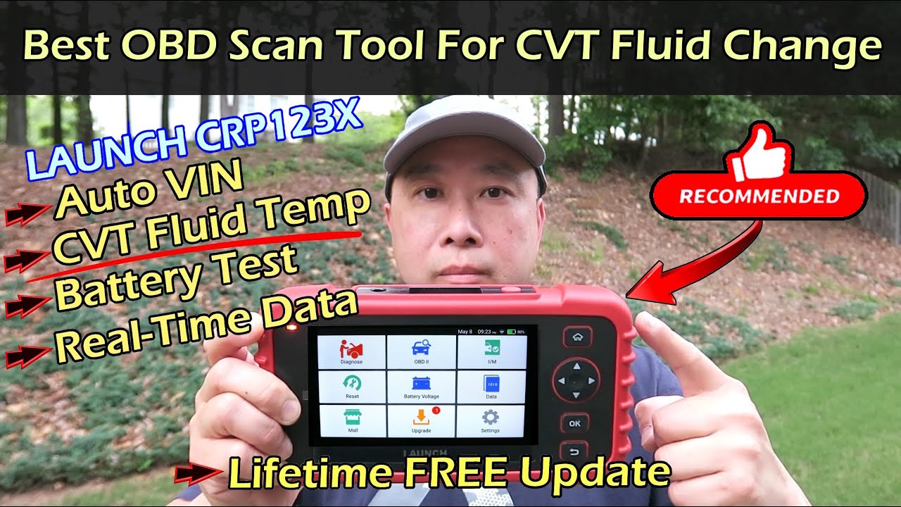 OBD Scan Tool For CVT Transmission Fluid Change | LAUNCH CRP123X ELITE