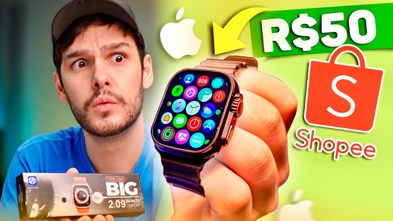 COMPREI O APPLE WATCH ULTRA de 50 REAIS da SHOPEE