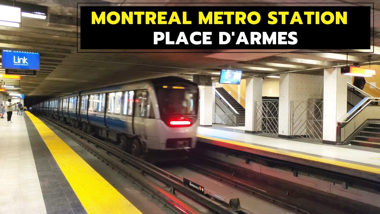Downtown Montreal Metro Place d'Armes (Orange Line)