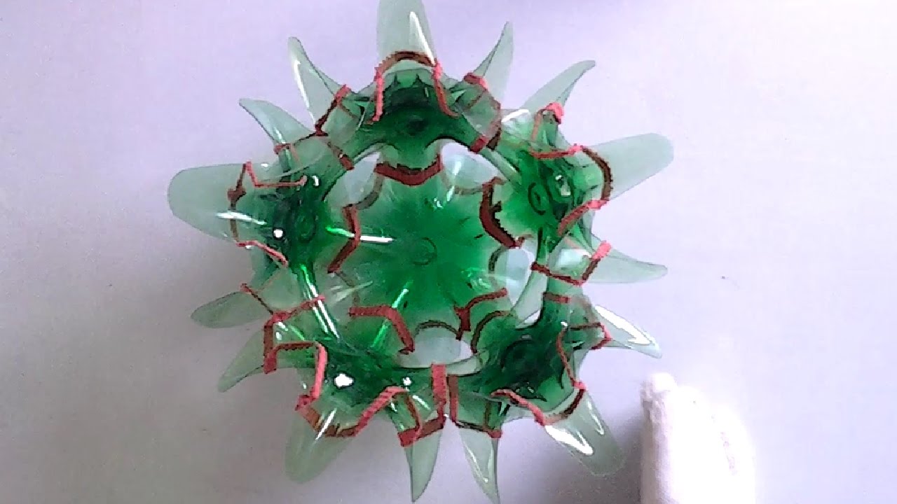 DIY cachepô de garrafas pet- sem cola #artesanatodenatal  #garrafapet